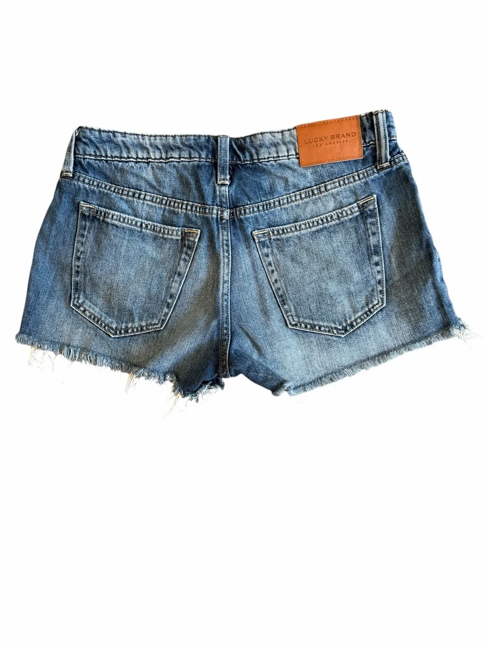 Lucky Brand The Cut Off Denim Shorts Women’s 27 Button Fly Frayed‎ Hem
